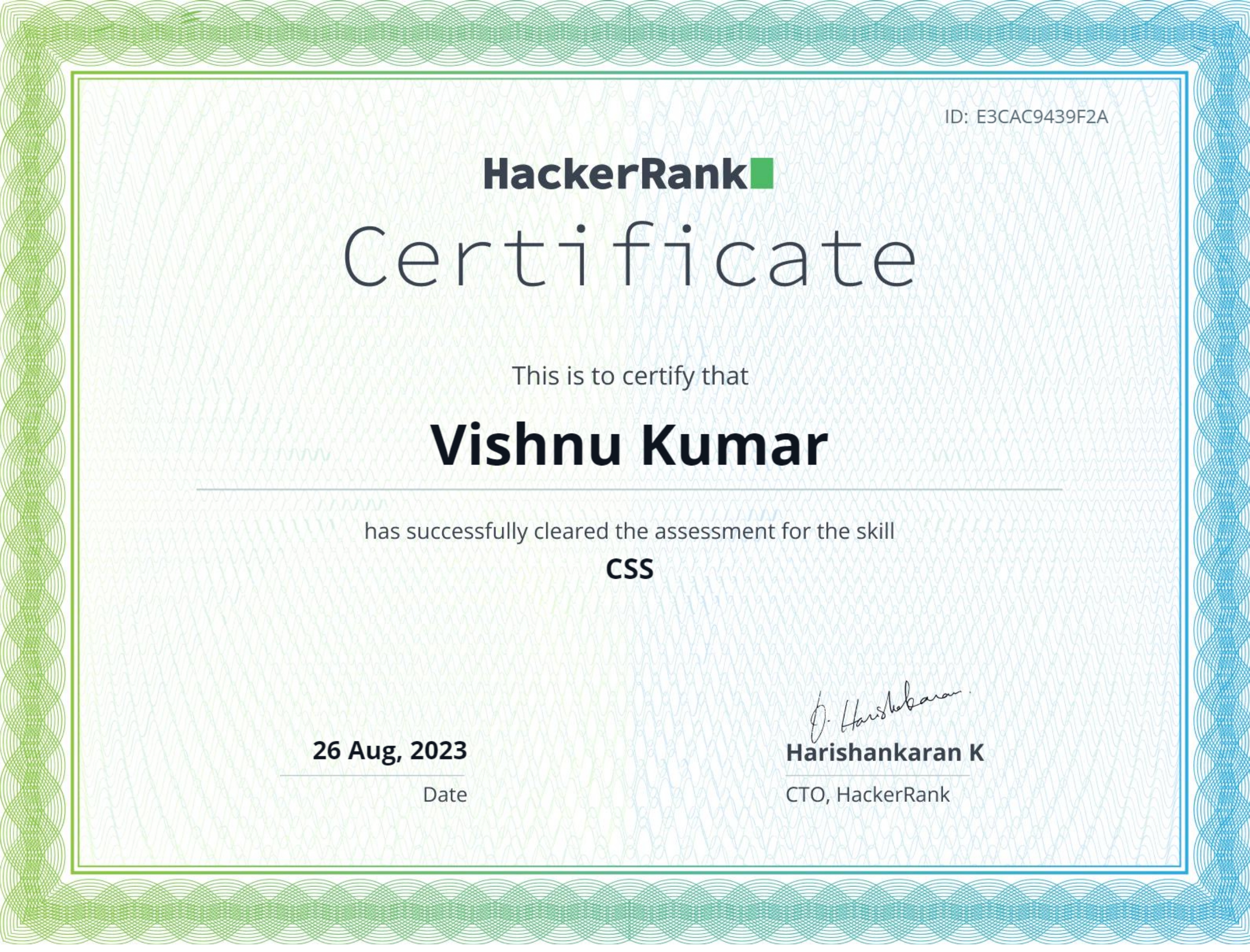 css certificate