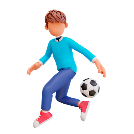 playing football