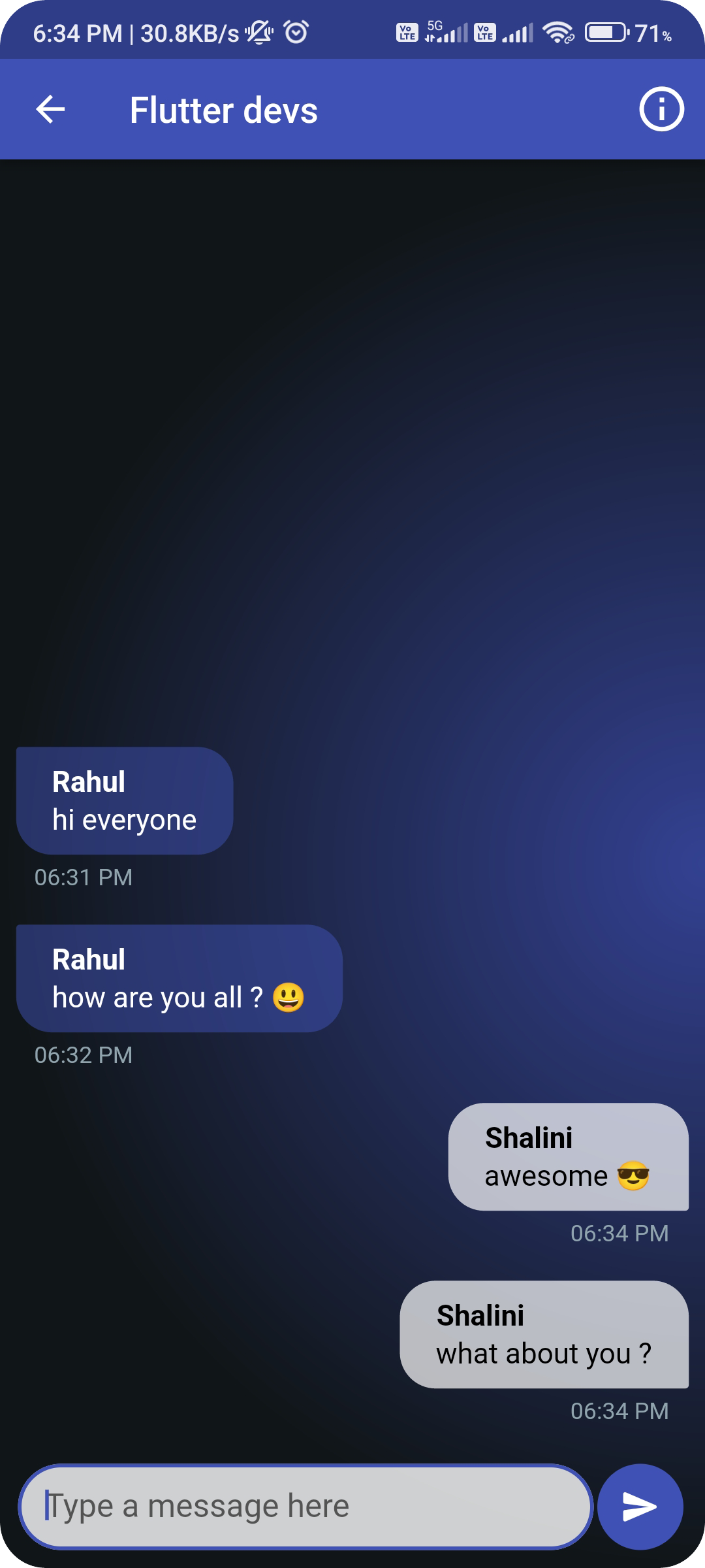 chat page