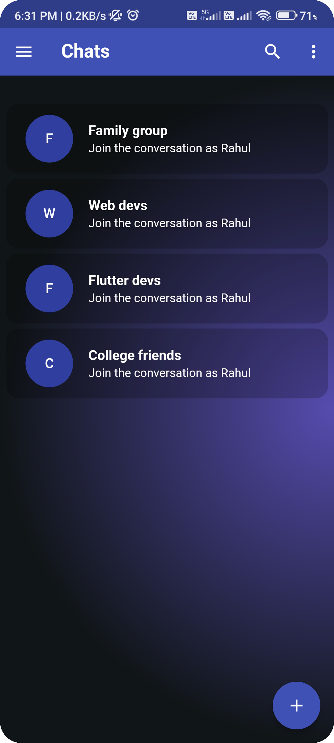home screen
