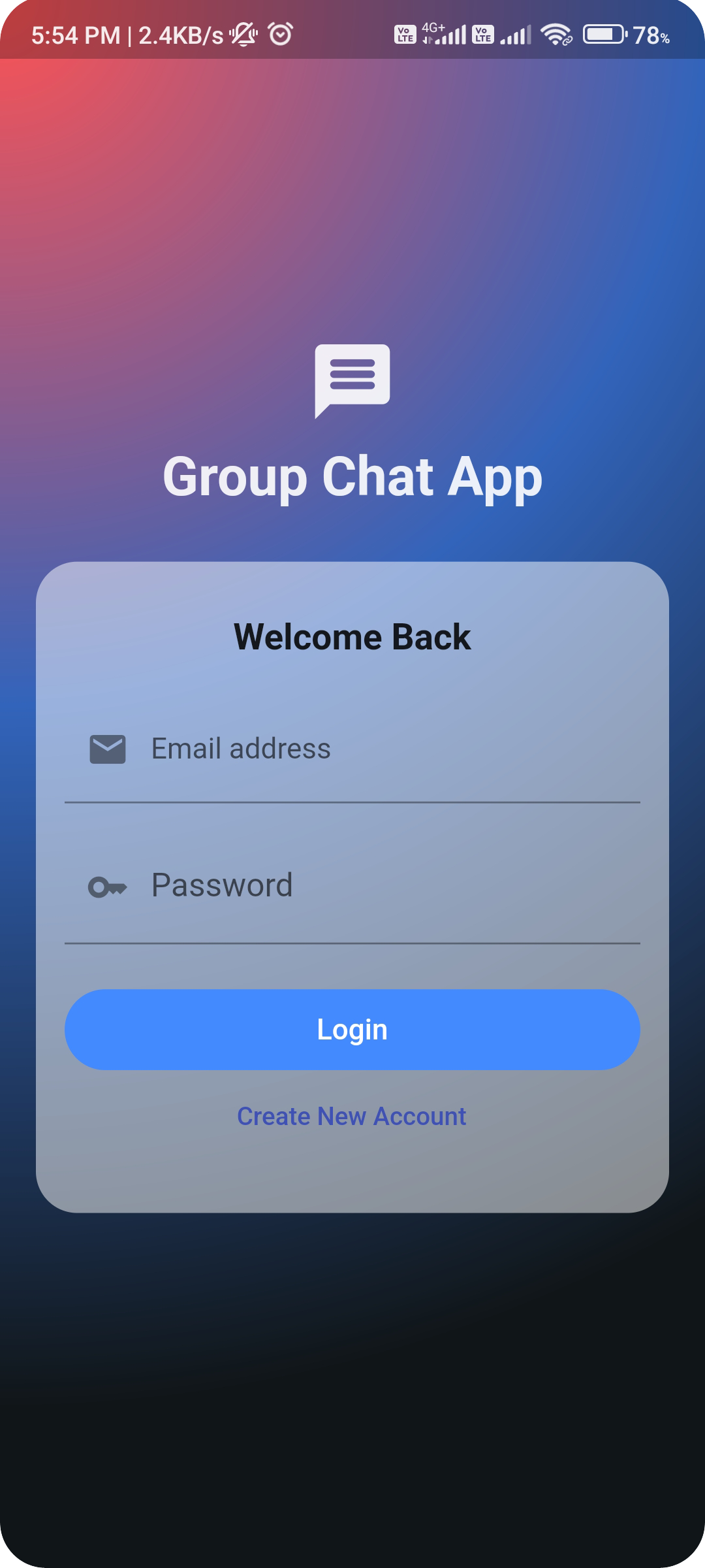 login page