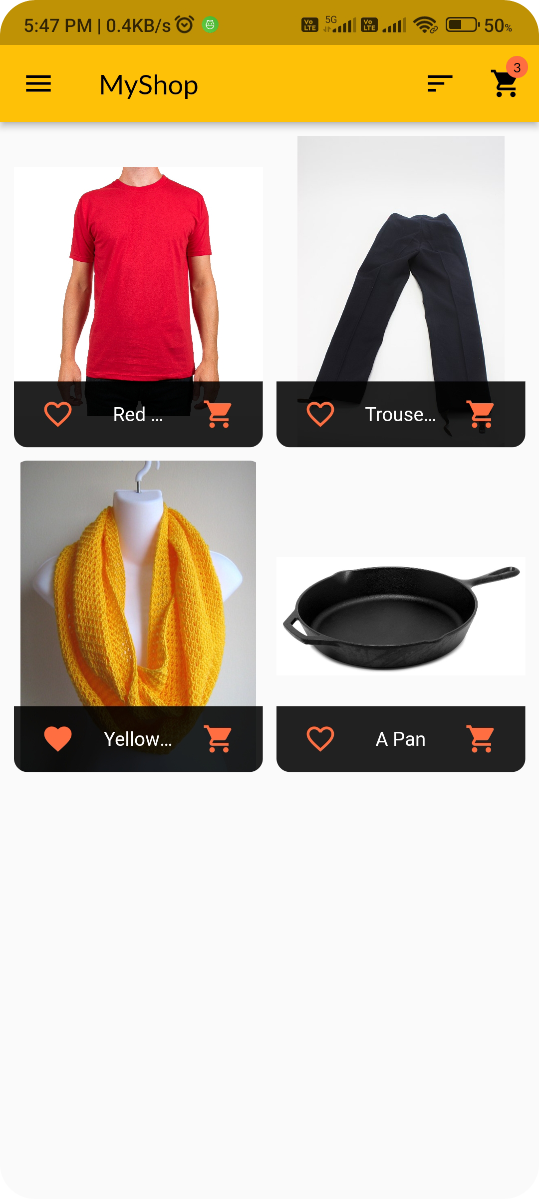 home screen